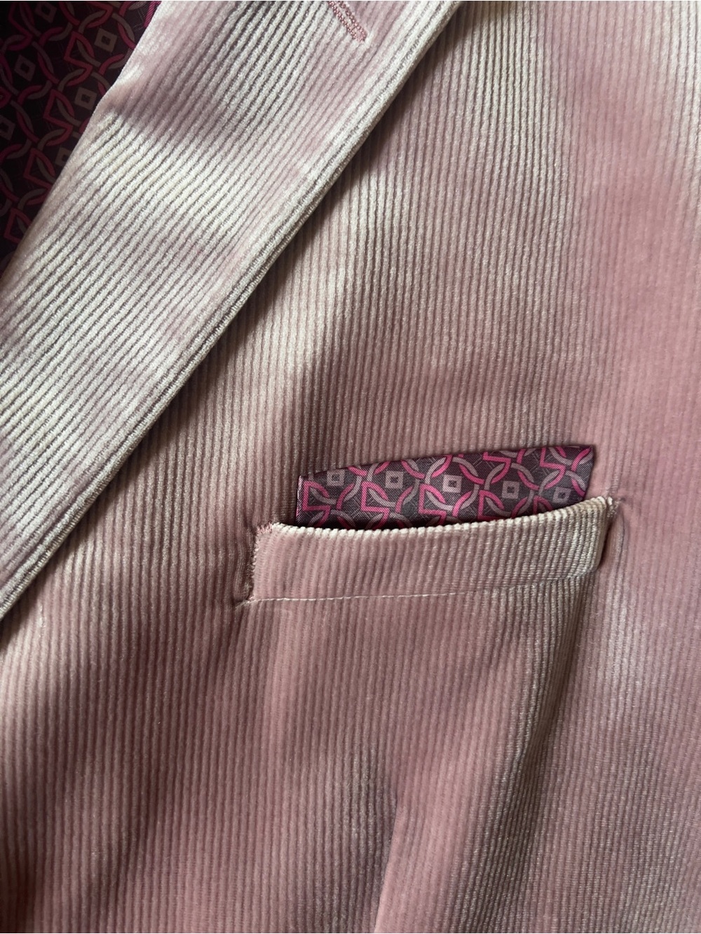 JF J. Ferrar Corded Mens Big and Tall Regular Fit Velvet Sport‎ Coat-Size 52R - Picture 6 of 13